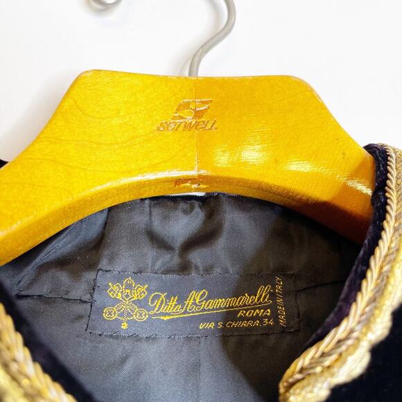 Vintage Ditta A. Gammarelli Tailcoat XL Black Gold Button Bespoke Suit Jacket - Picture 11 of 11